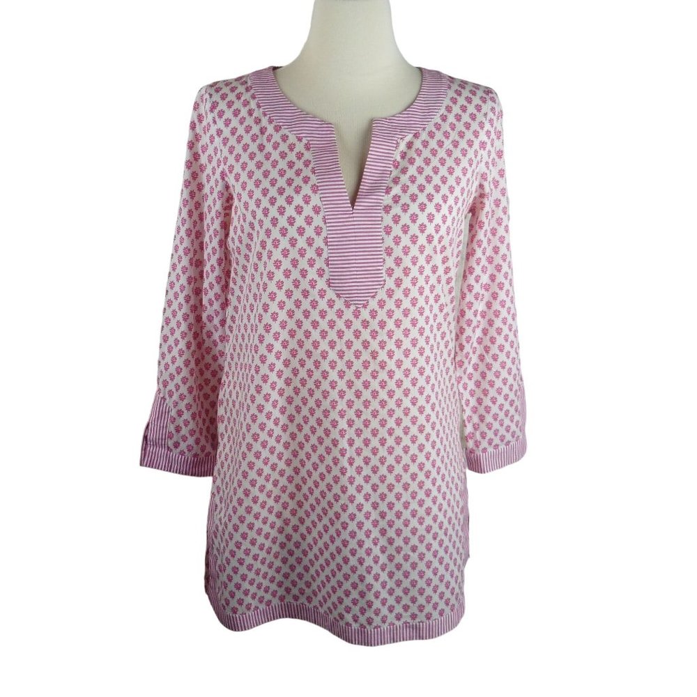 Vineyard Vines Tunic Womens XS X-small floral pink white